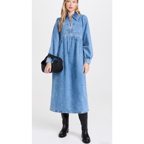 ALIGNE Gabriella Denim Midi Dress - Picture 1 of 8